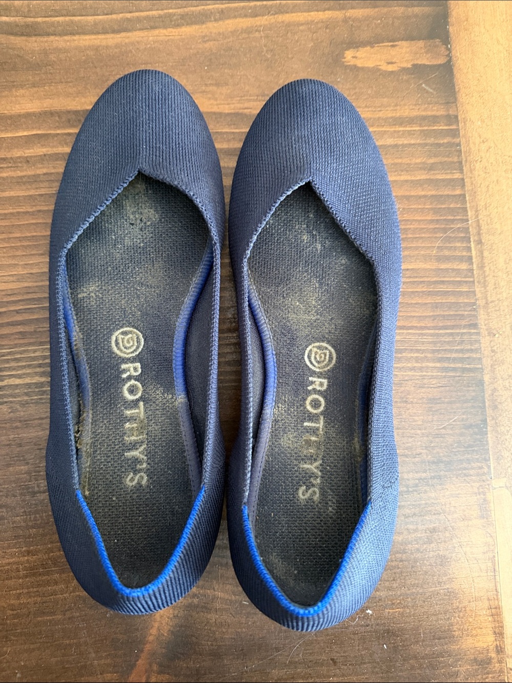 Rothy's Navy Knit Ballet Flats